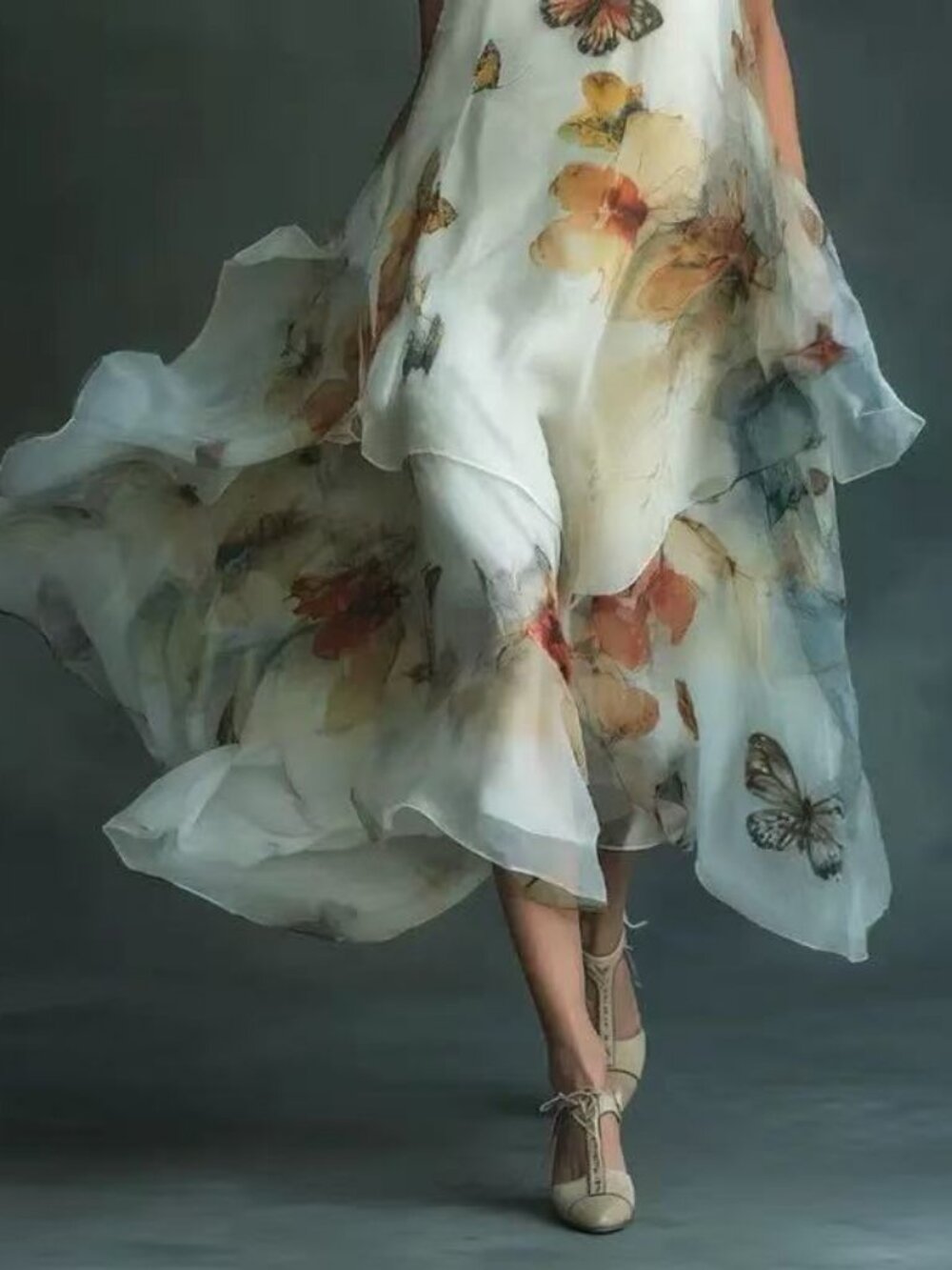 Zimmermann Elegant White Floral Butterfly A-Line Womens Dress - Picture 3 of 4